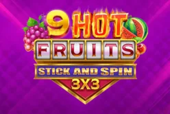 9 Hot Fruits Stick and Spin 3x3