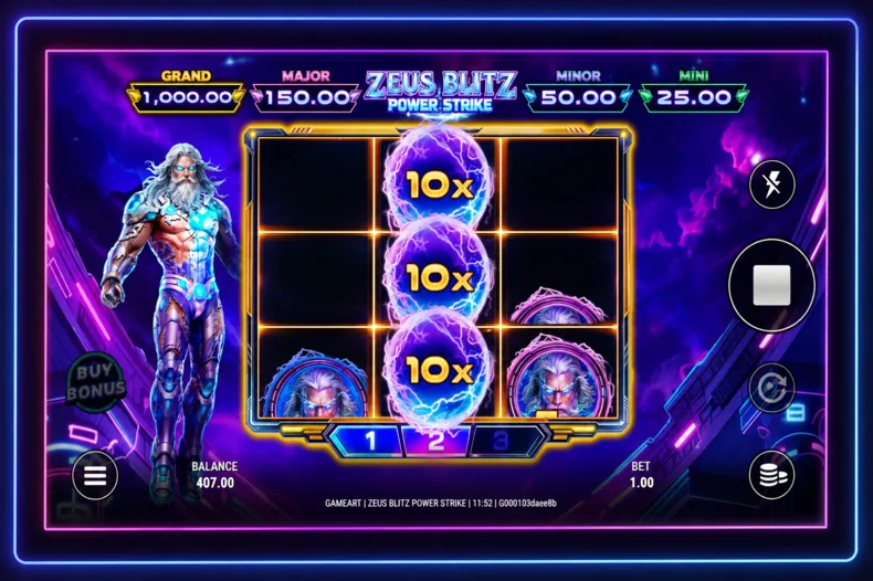 Zeus Blitz: Power Strike Hold ’n Win with 10× Energy Orbs and Zeus Core symbols