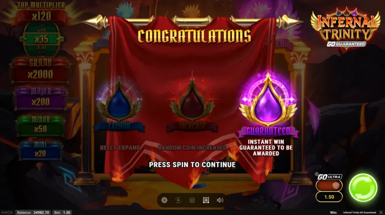 Infernal Trinity GO Guaranteed Phoenix Feature Modifiers