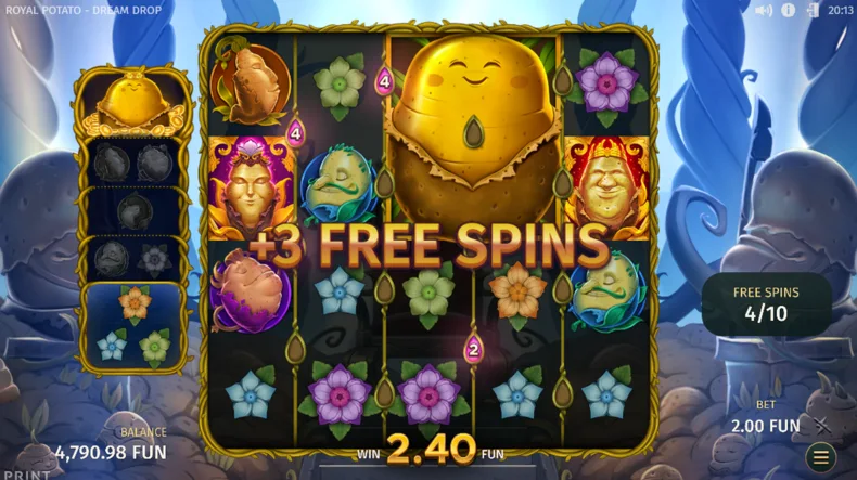 Royal Potato Dream Drop Free Spins