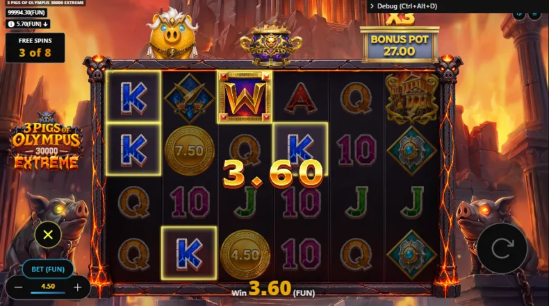 3 Pigs of Olympus 30000 Extreme Free Spins