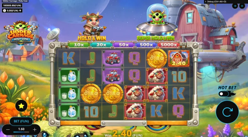 Udder Carnage Holy Cow Base Gameplay