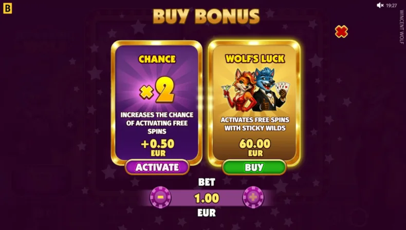 Wincent Wolf Buy Bonus