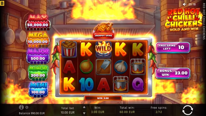 Red Hot Chilli Chickens Jackpot Free Spins