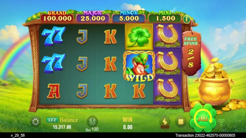 777 Rainbow Rampage Main Game