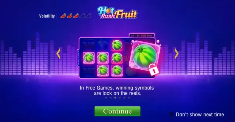 Hot Rush Fruit Symbol Lock Free Game