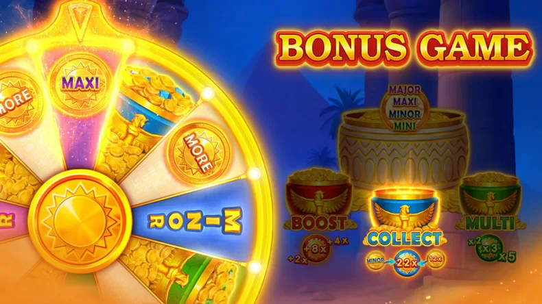 4 Pots of Egypt Bonus Wheel Feature