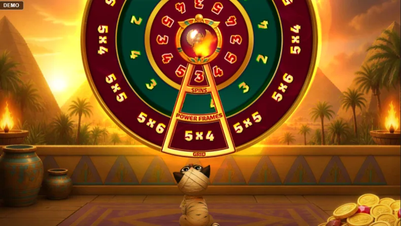 Pots of Power Mummy’s Treasure Pre-Bonus Wheel