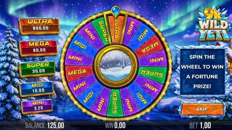 9K Wild Yeti Big Prize Wheel