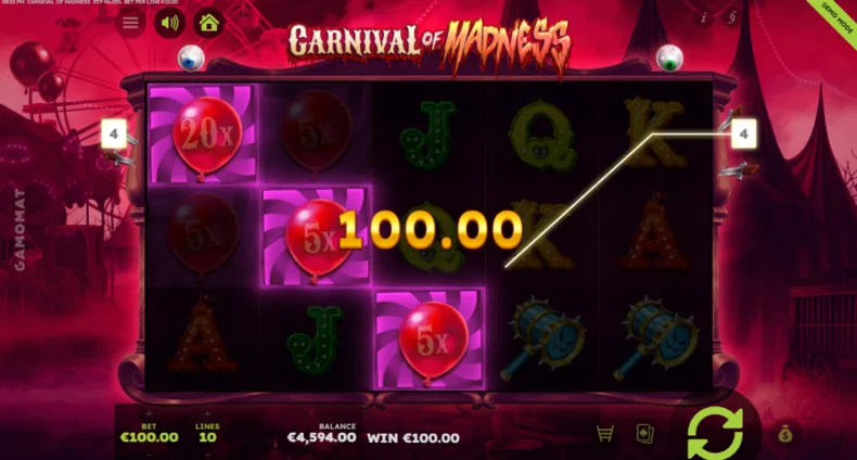 Carnival of Madness Balloon Bonuses