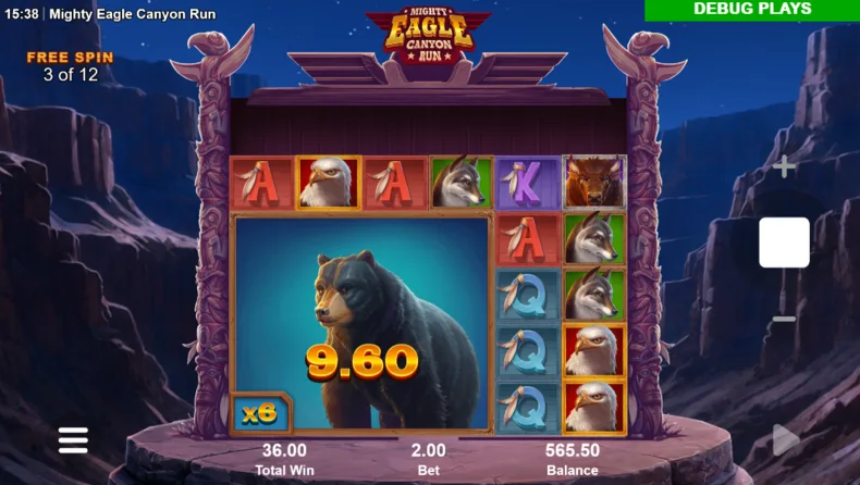 Mighty Eagle Canyon Run Free Spins