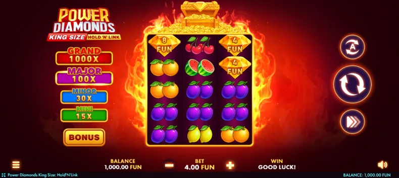 Power Diamonds King Size Base Gameplay