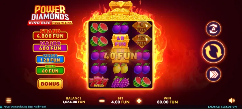 Power Diamonds King Size Collect Feature