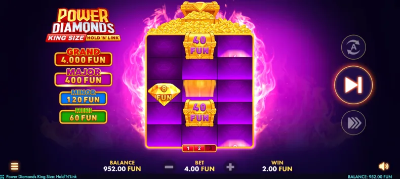 Power Diamonds King Size Bonus Game