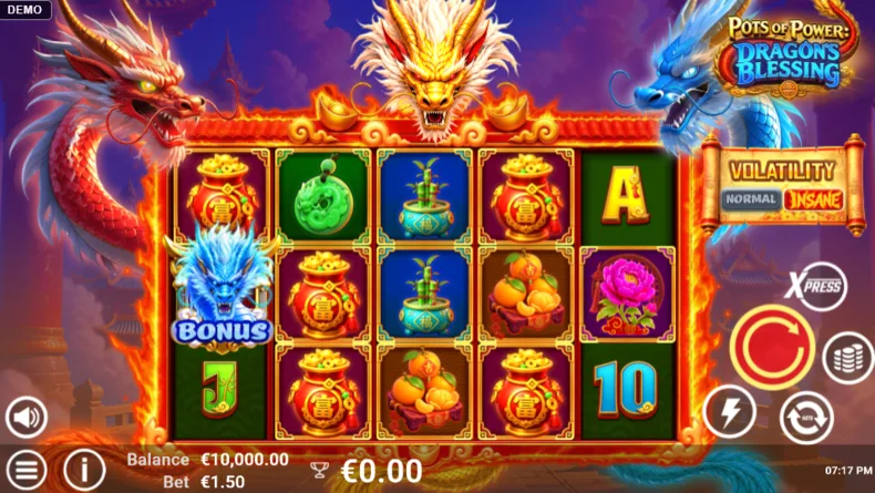 Pots of Power Dragon’s Blessing Base Gameplay