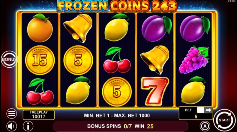 Frozen Coins 243 Bonus Spins