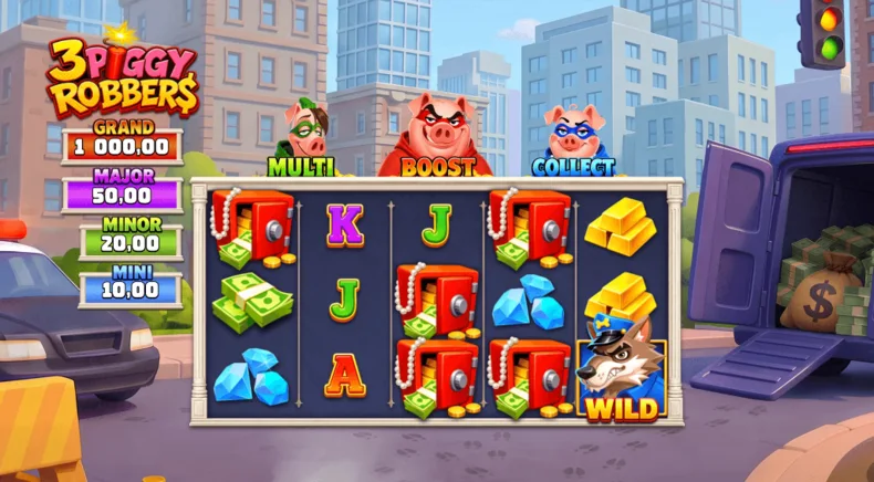 3 Piggy Robbers Base Gameplay