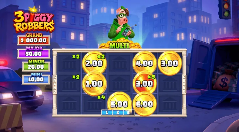 3 Piggy Robbers Multi Bonus
