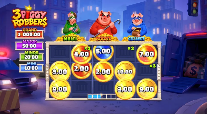 3 Piggy Robbers Three Piggies Bonus