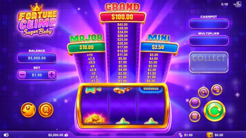 Fortune Climb Sugar Baby Base Gameplay