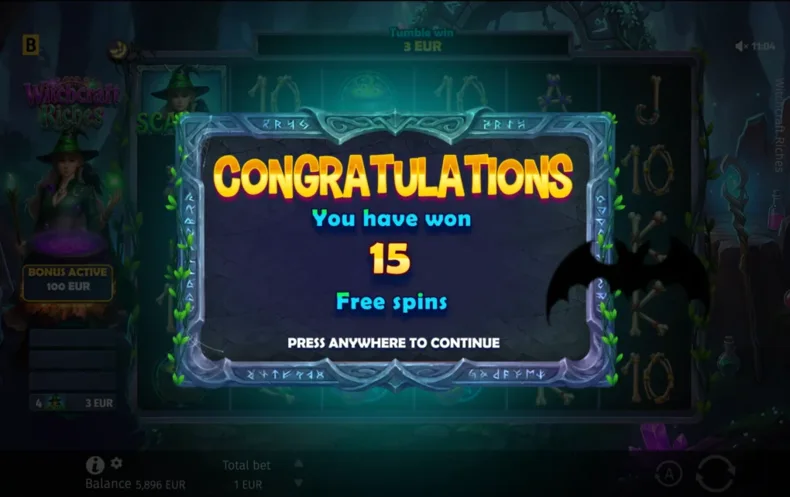 Witchcraft Riches Free Spins