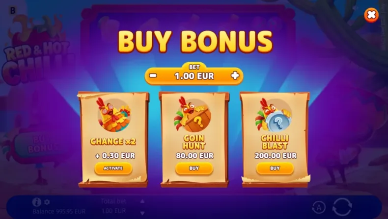 Red and Hot Chilli Buy Bonus