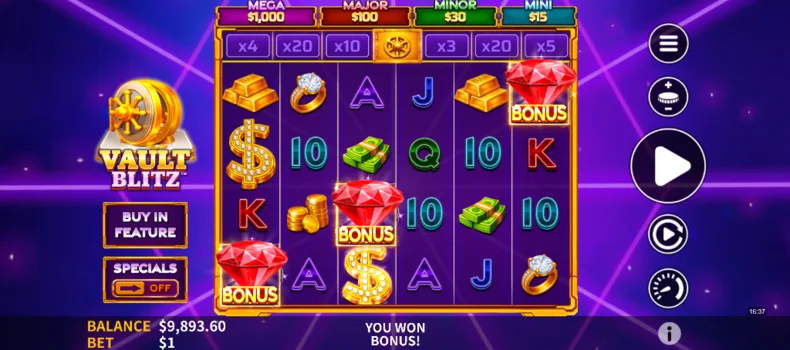 Vault Blitz Bonus Symbols