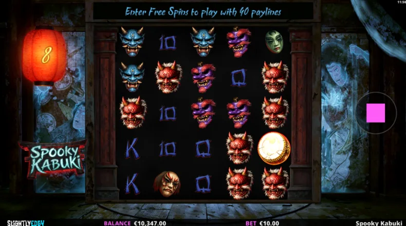 Spooky Kabuki Curtain Call Free Spins