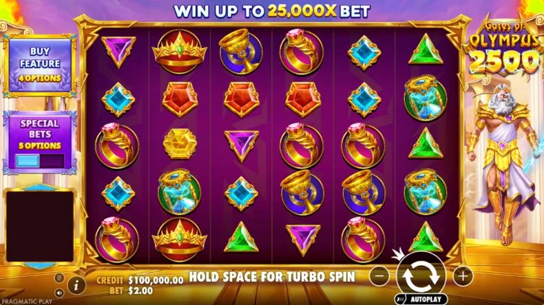 Gates of Olympus 2500 Base Gameplay