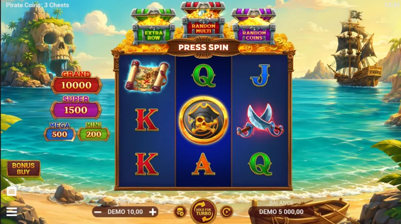 Pirate Coins 3 Chests Base Gameplay