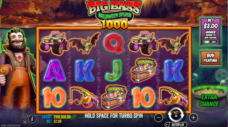 Big Bass Halloween Splash 1000 Base Gameplay