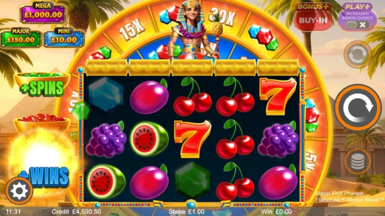 Blazin Fruit Pharaoh Pot Feature