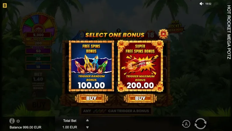Hot Rocket Mega Potz Bonus Buy