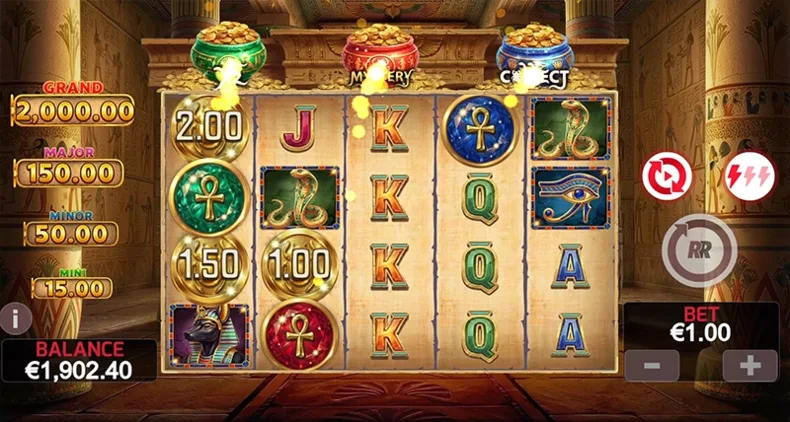 Pots of Tut Rake It In Bonus Game Entry