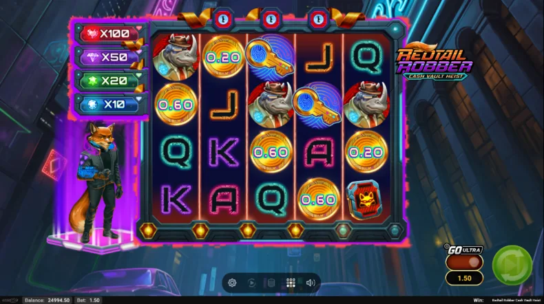 Redtail Robber Cash Vault Heist Fox Collect