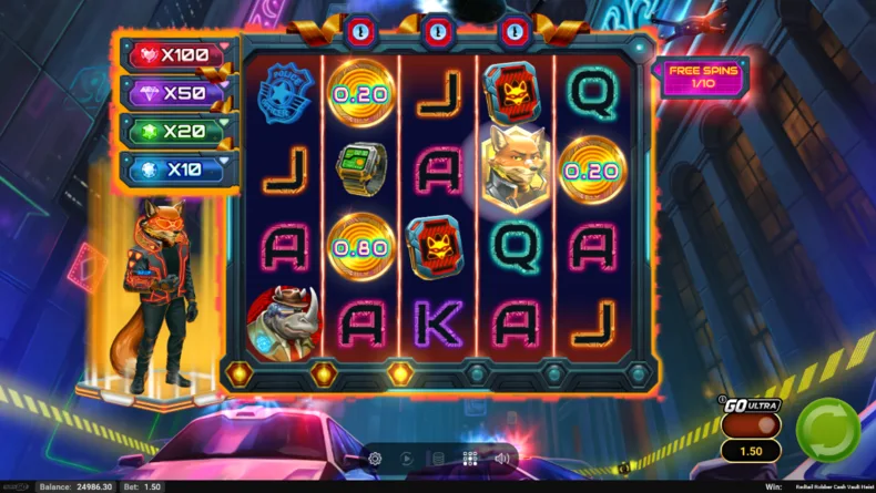 Redtail Robber Cash Vault Heist Free Spins