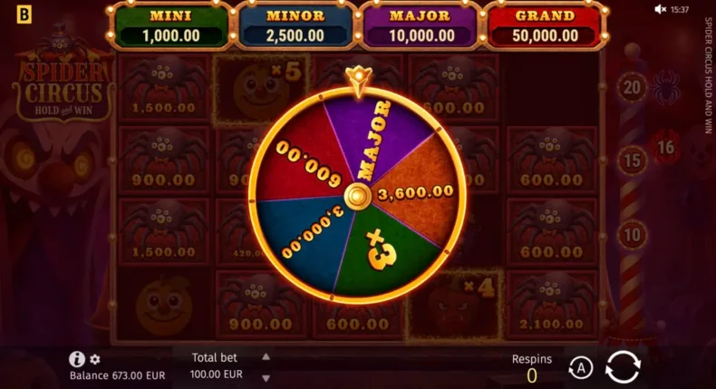 Spider Circus Hold and Win Progressive Mystery