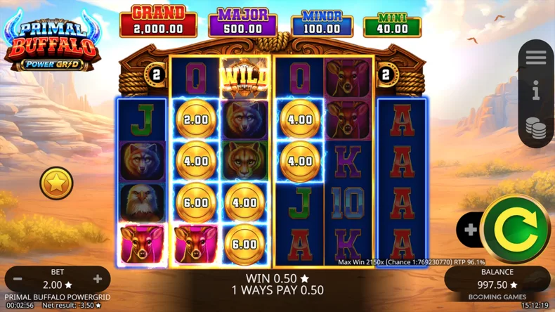Primal Buffalo PowerGrid Coin Action