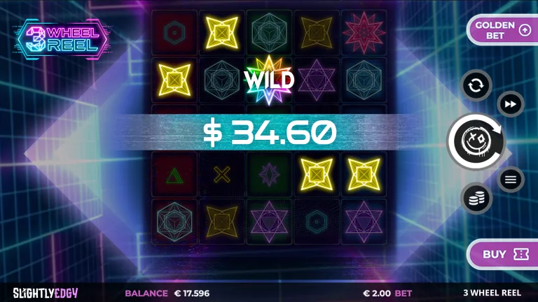 3 Wheel Reel Rainbow Neon Wild