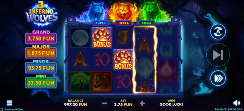 3 Inferno Wolves Bonus Symbols