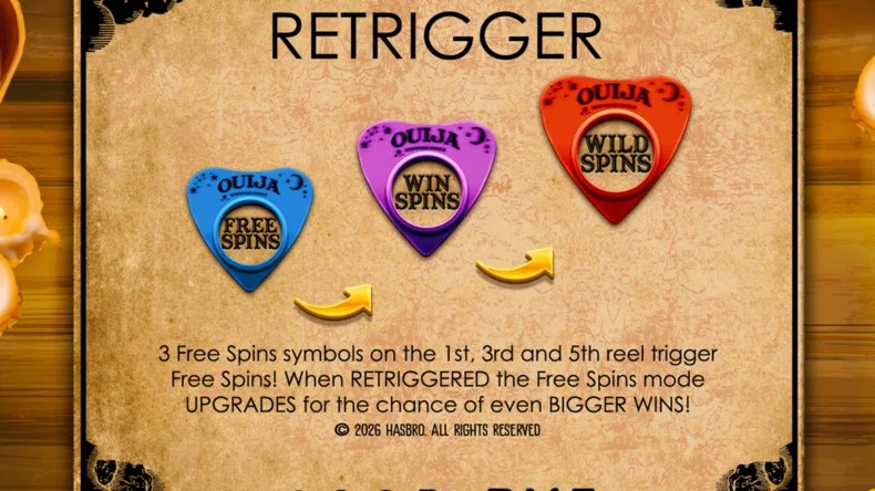 Ouija Retrigger Progression