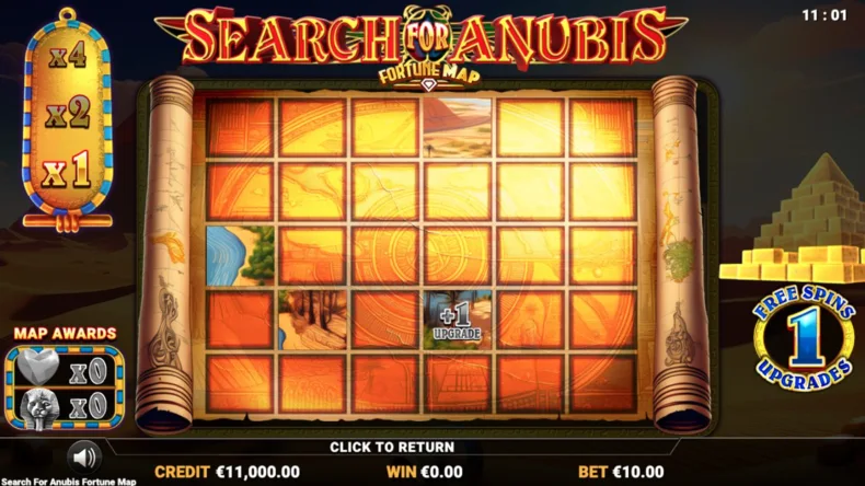 Search for Anubis Fortune Map Fortune Map