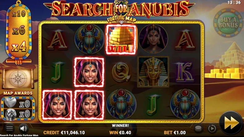 Search for Anubis Fortune Map Сascade feature