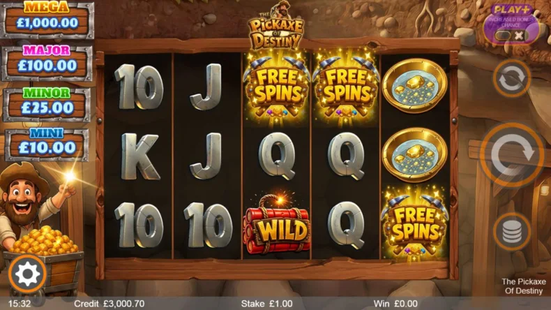 The Pickaxe of Destiny Free Spins Trigger