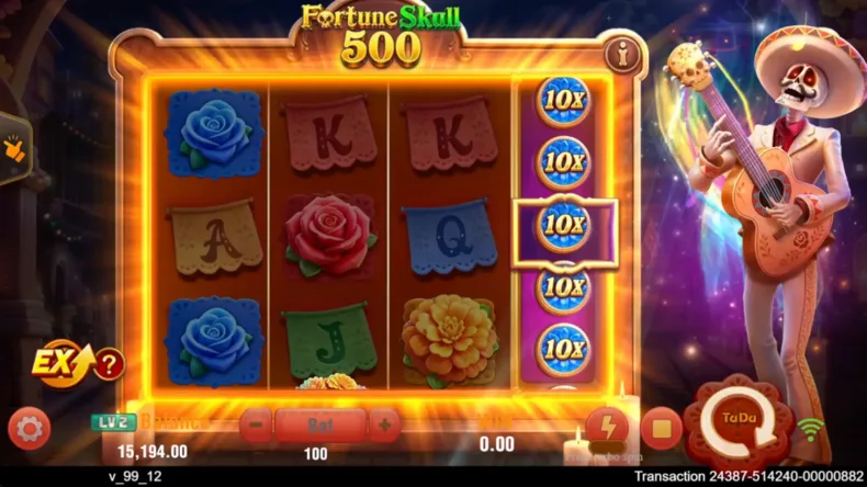 Fortune Skull 500 Base Gameplay