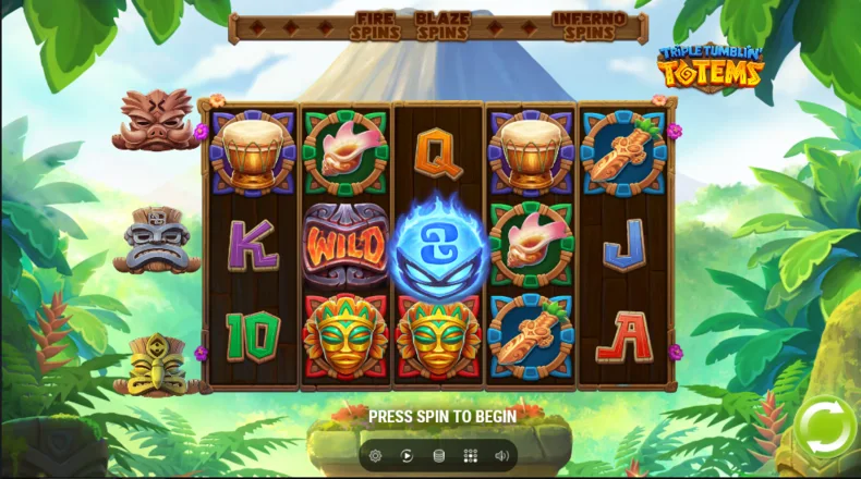 Triple Tumblin Totems Base Gameplay
