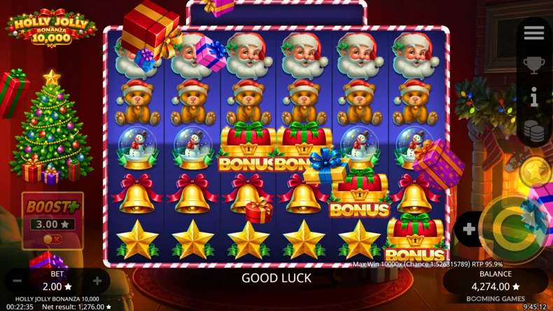Holly Jolly Bonanza 10,000 Gift Feature