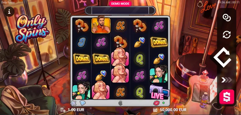 Only Spins Base Gameplay