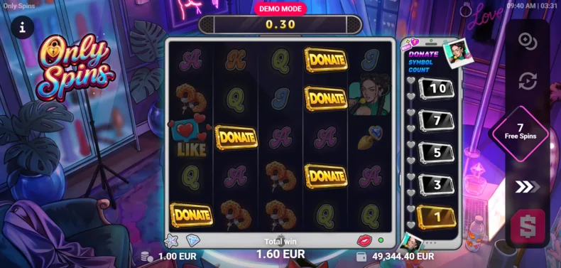 Only Spins Bonus Level Progression