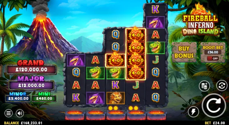 Fireball Inferno Dino Island Base Gameplay